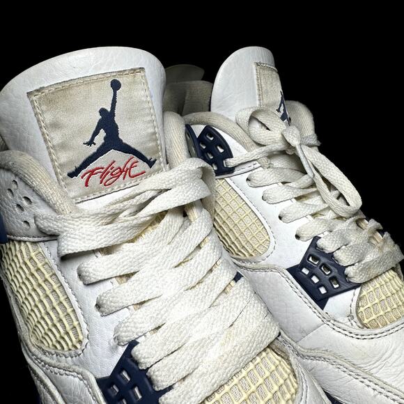 Size 7 - Nike Air Jordan 4 Retro Midnight Navy 2022 Men's Shoes - Picture 5 of 9